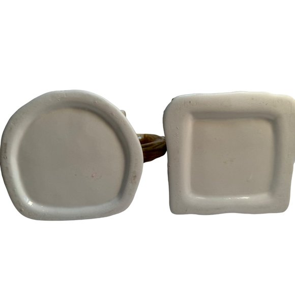 Sugar Bowl Creamer Set Houston Harvest Christmas Santa Ceramic Cottages - Picture 9 of 12